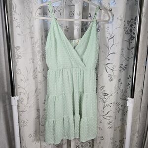Altar'd State Mint Green Mini‎ Dress Medium | Adjustable Straps Boho Chic